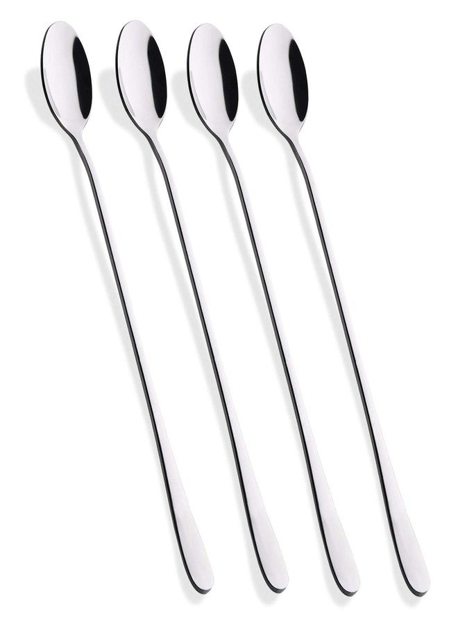 Hiware 9-Inch Long Handle Iced Tea Spoon, Coffee Spoon, Ice Cream Spoons, Stainless Steel Cocktail Stirring Spoons, Set of 4 - Image 1